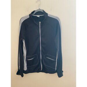 Men's Alo CoolFit BlackGray Full Zip Rear Pocket Running Jacket Size XL